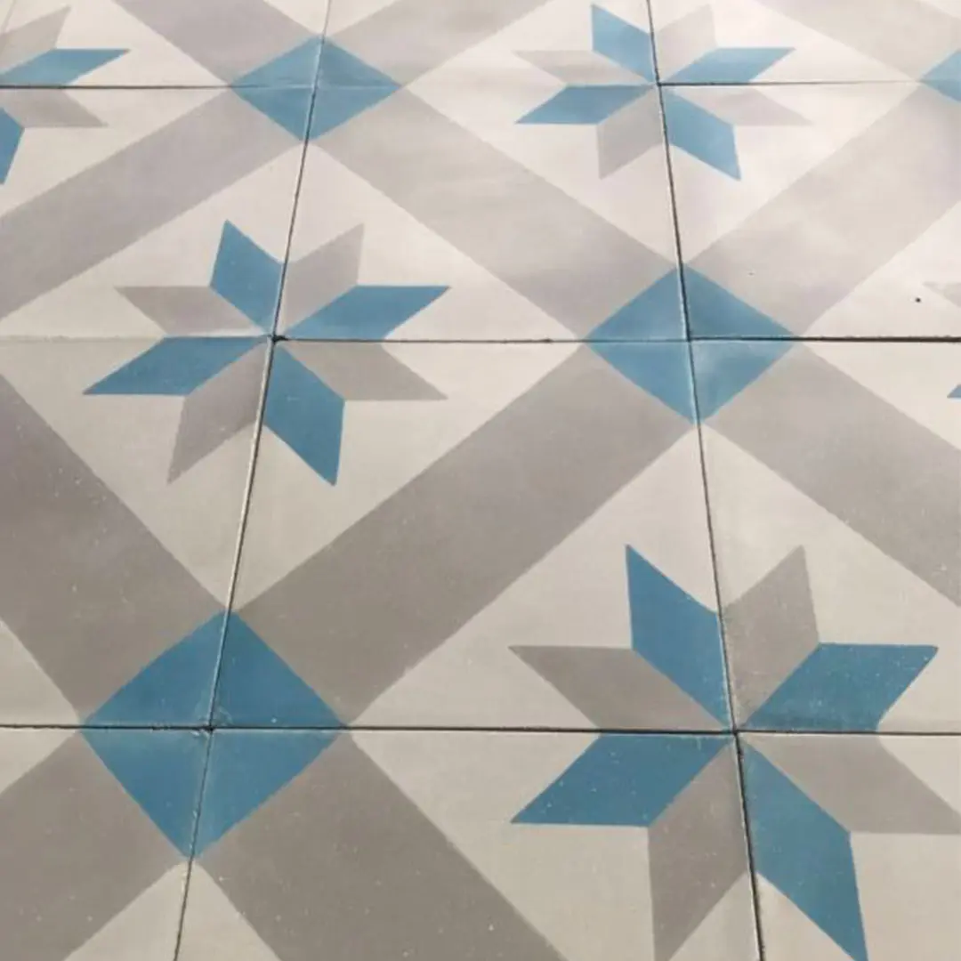 Carreaux de ciment - motif étoile