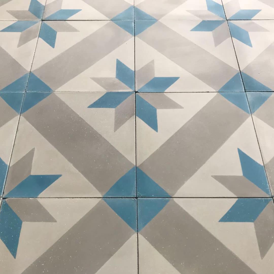 Carreaux de ciment - motif étoile