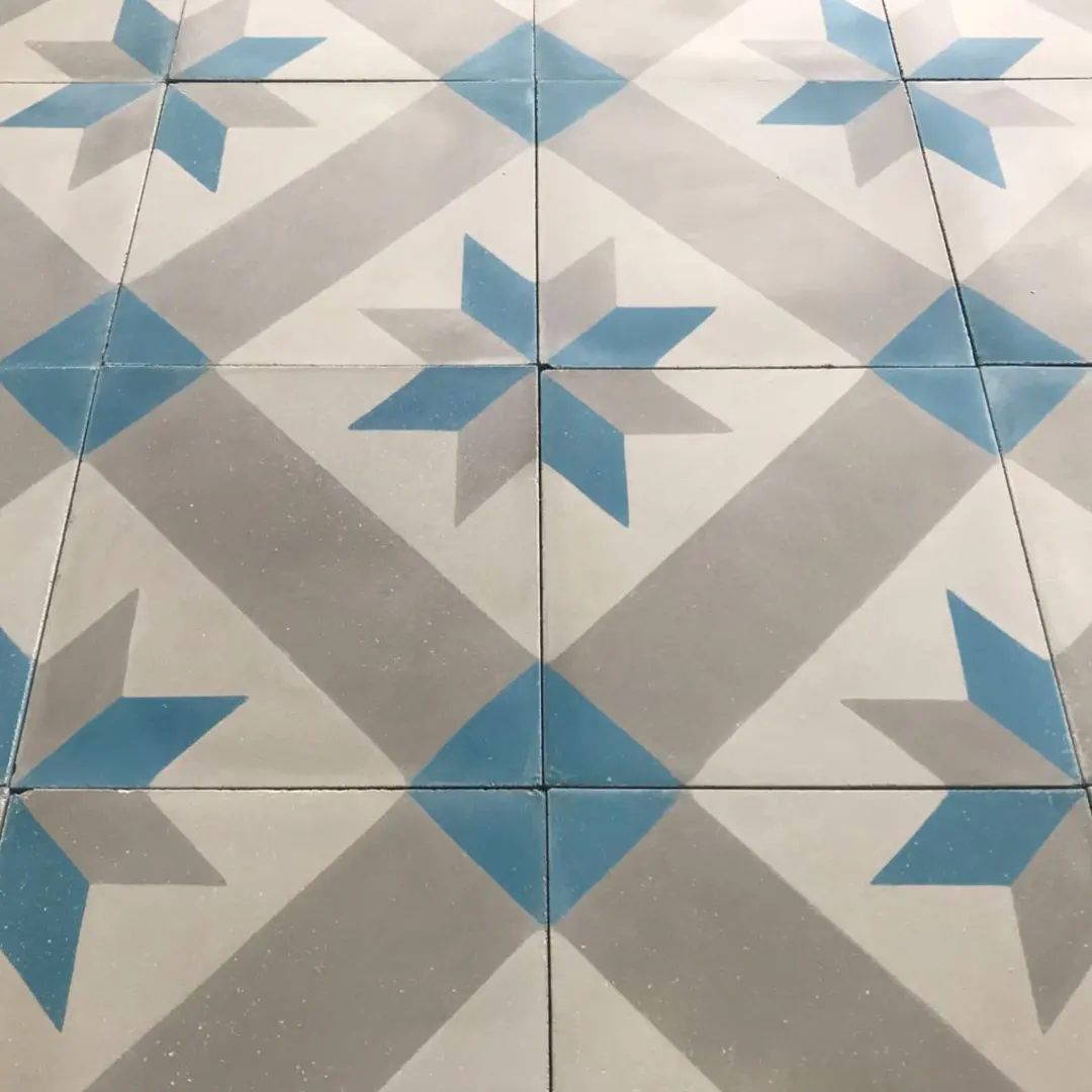 Carreaux de ciment - motif étoile