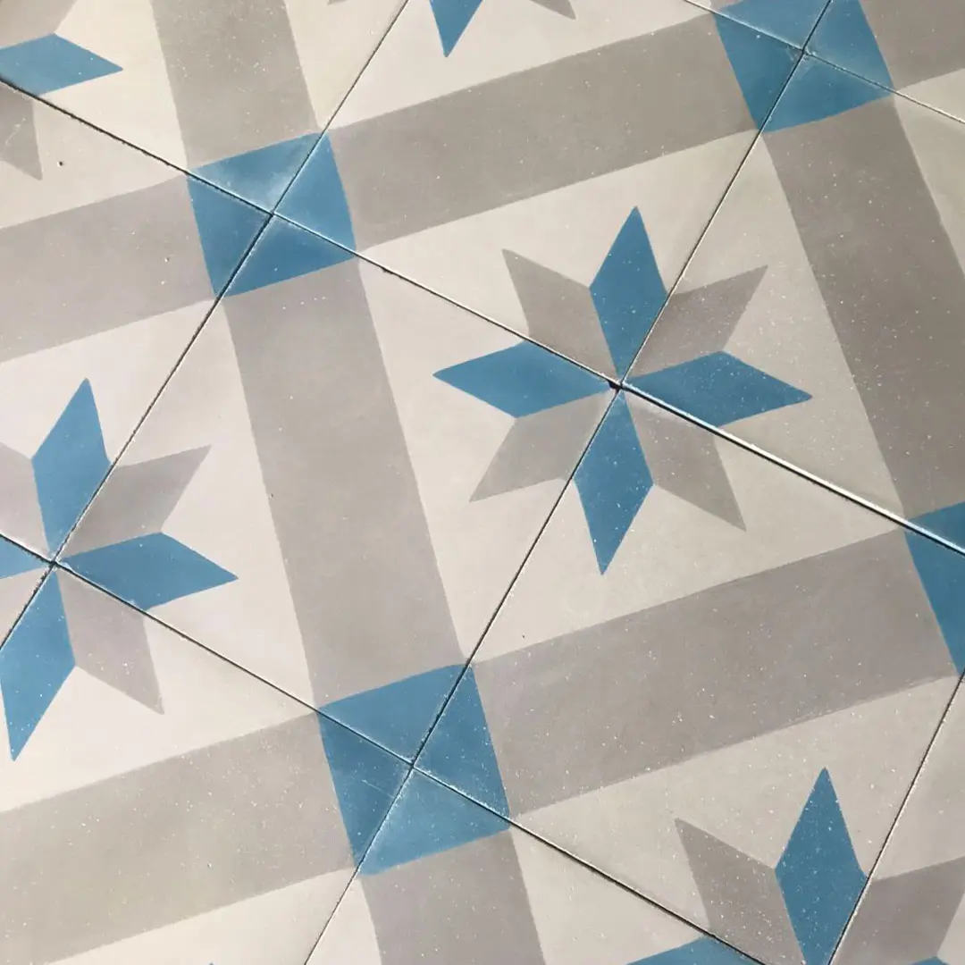 Carreaux de ciment - motif étoile