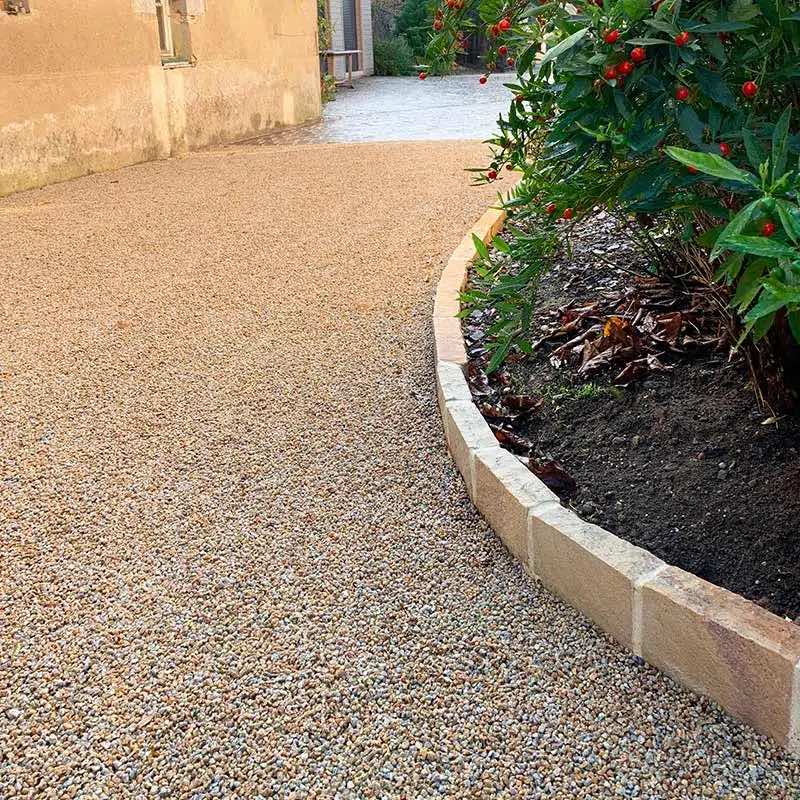 Réalisationa avec nos Bordures Grès kandla beige