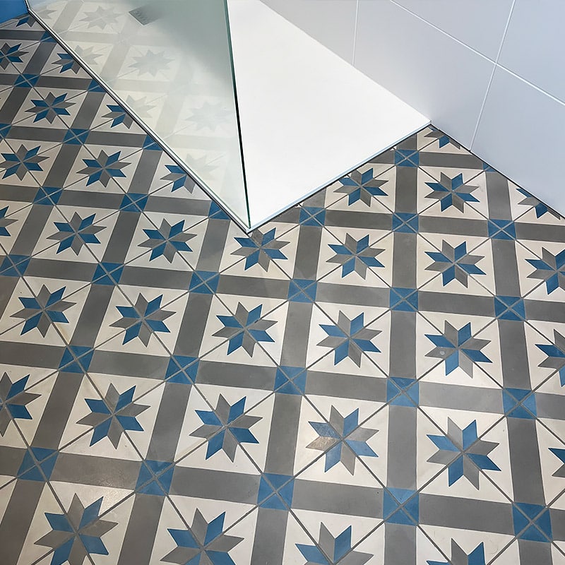 Carreaux de ciment - motif étoile