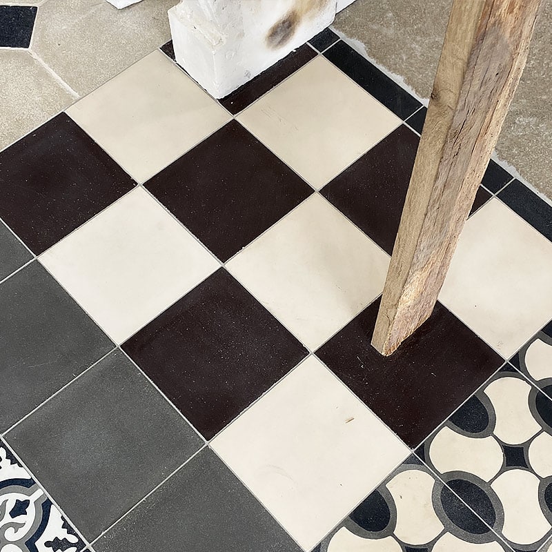 Carreaux de ciment - uni marron