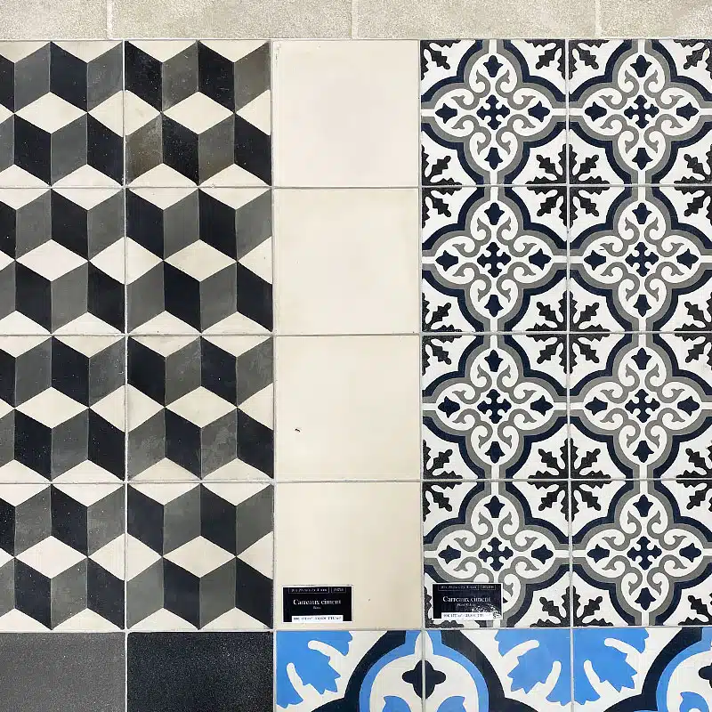 Carreaux de ciment - uni blanc