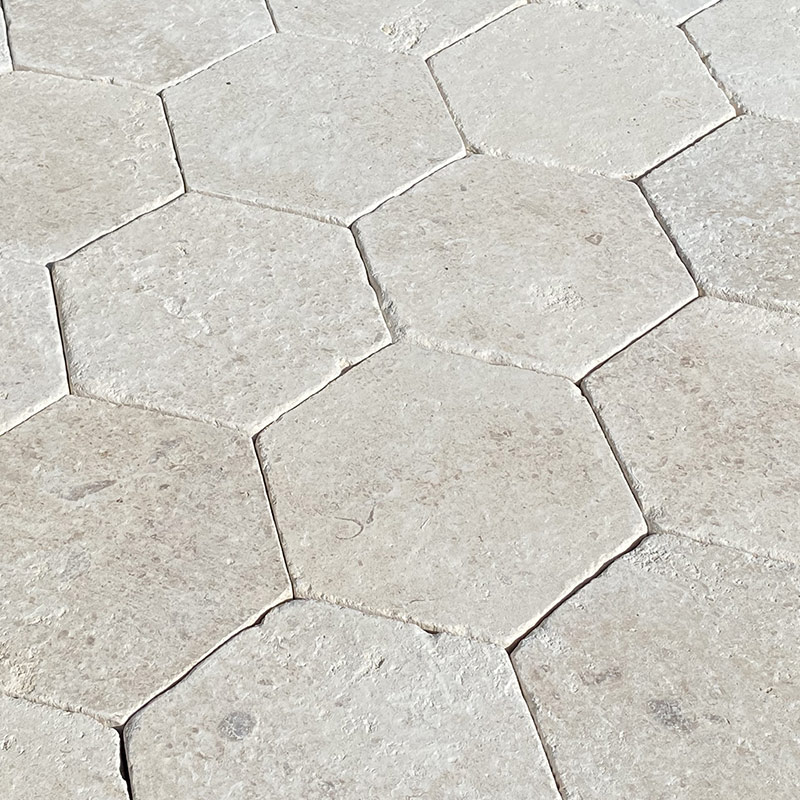 Dallage Noblesse Hexagone - patiné