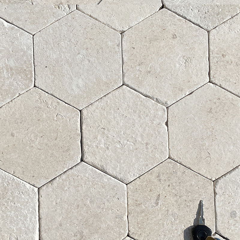 Dallage Noblesse Hexagone - patiné