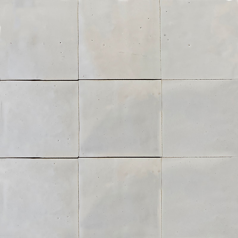 Zellige marocain couleur Blanc fes en format 10x10 cm