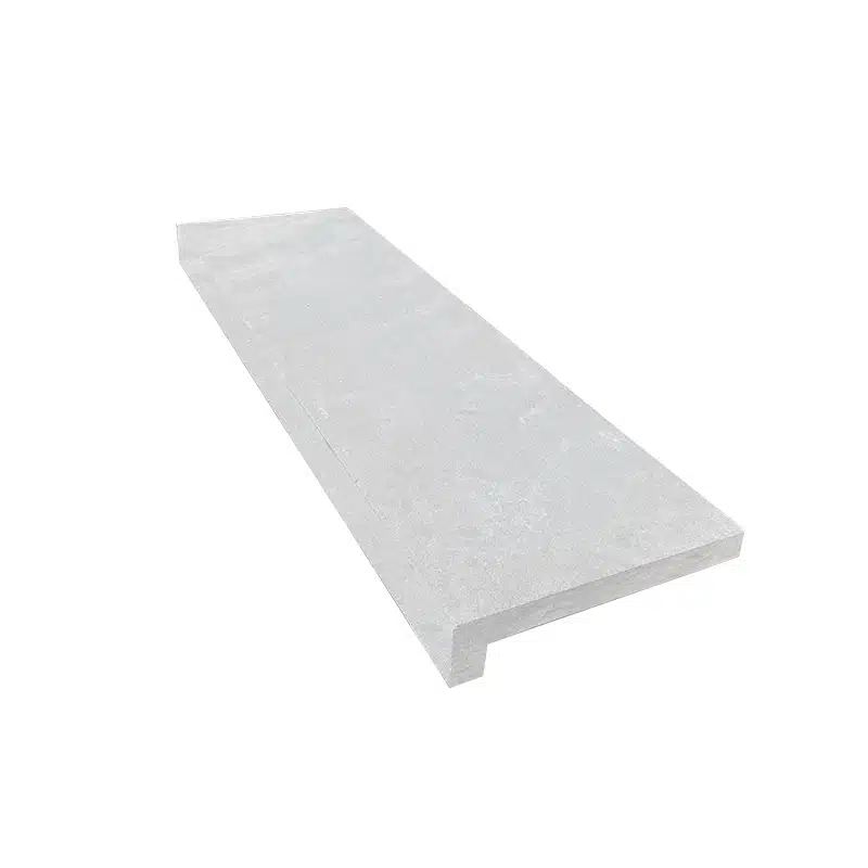 Margelle Mera gris en L - sablé brossé