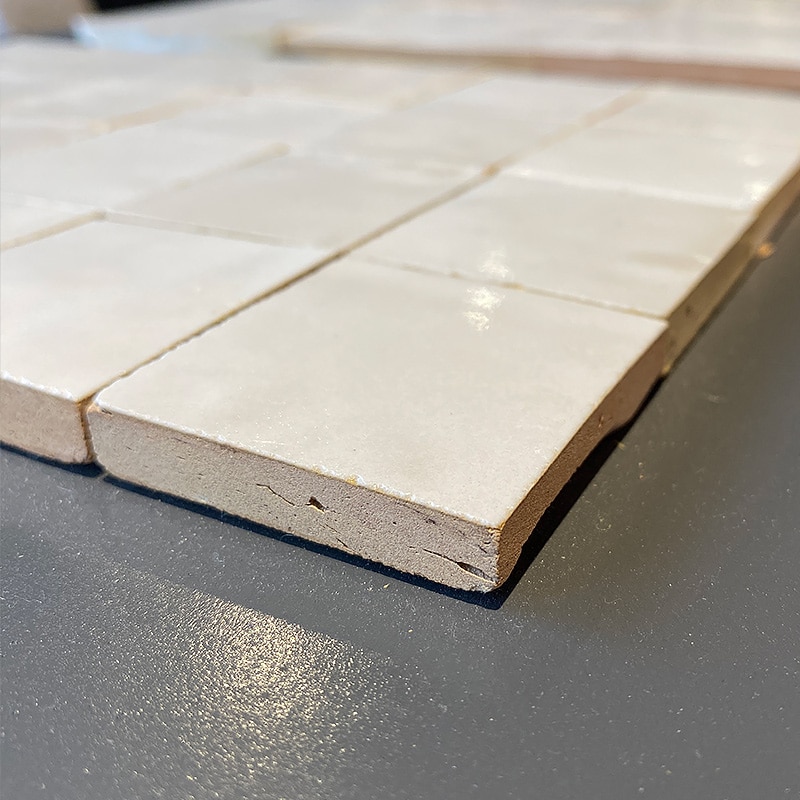 Zellige marocain Blanc Fes - 5 x 5 cm