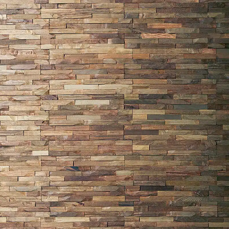 Mur en plaquette de parement en bois Club