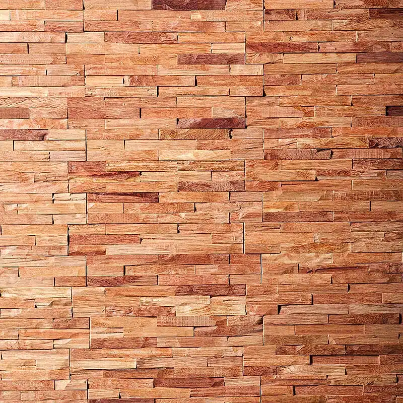 Mur en plaquette de parement en bois Wood